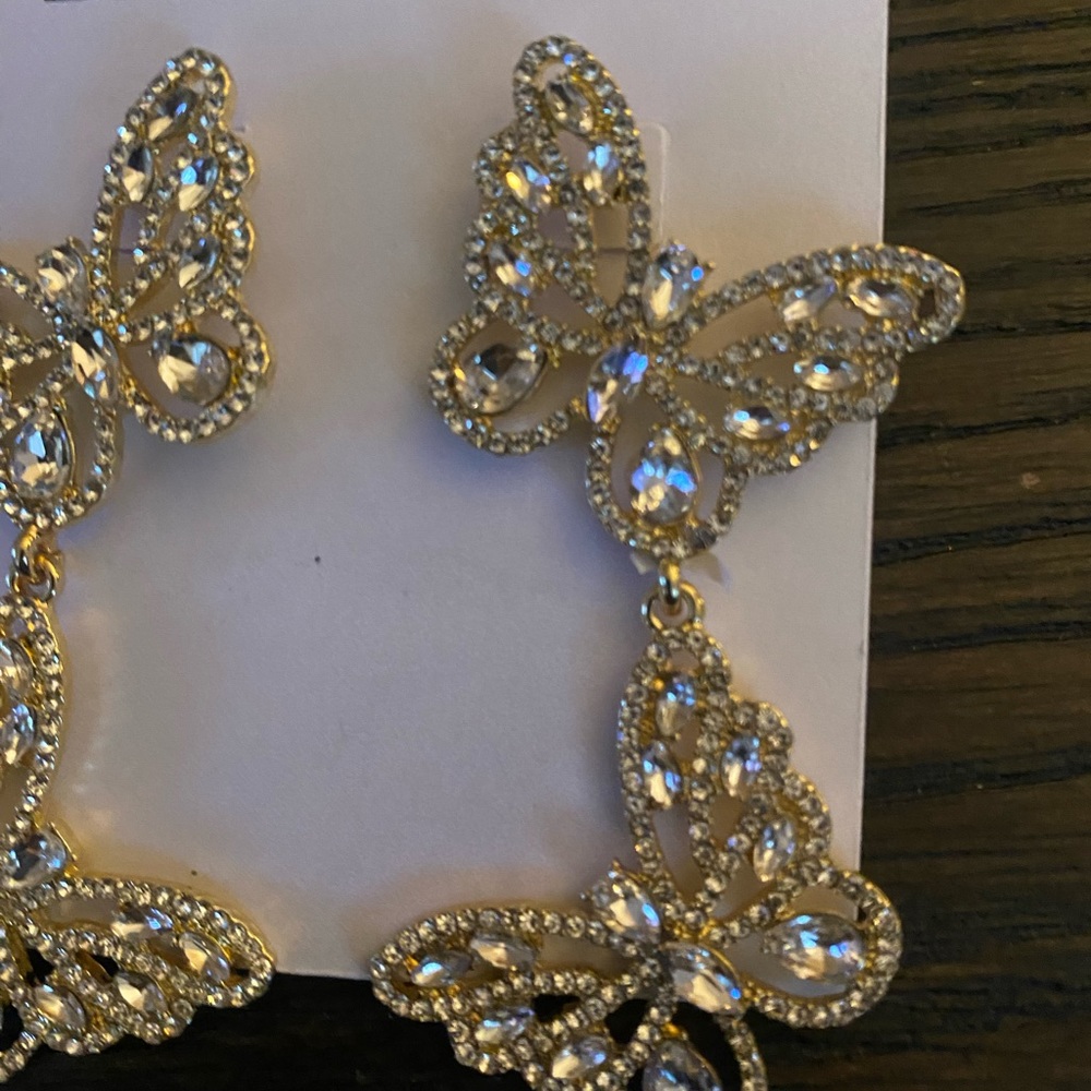 NEW BaubleBar butterfly dangle earrings - Picture 2 of 5